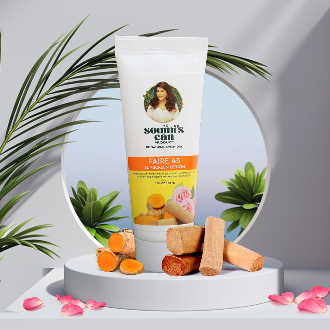The Soumi's Can Product | Soumi's Faire 45 Sunscreen Lotion The Soumi's Can Product Bangladesh Hotline: 01755732210