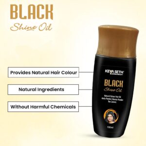 Black Shine Oil-Natural Hair Colour Gel-Based Dye for Grey Coverage, Men & Women